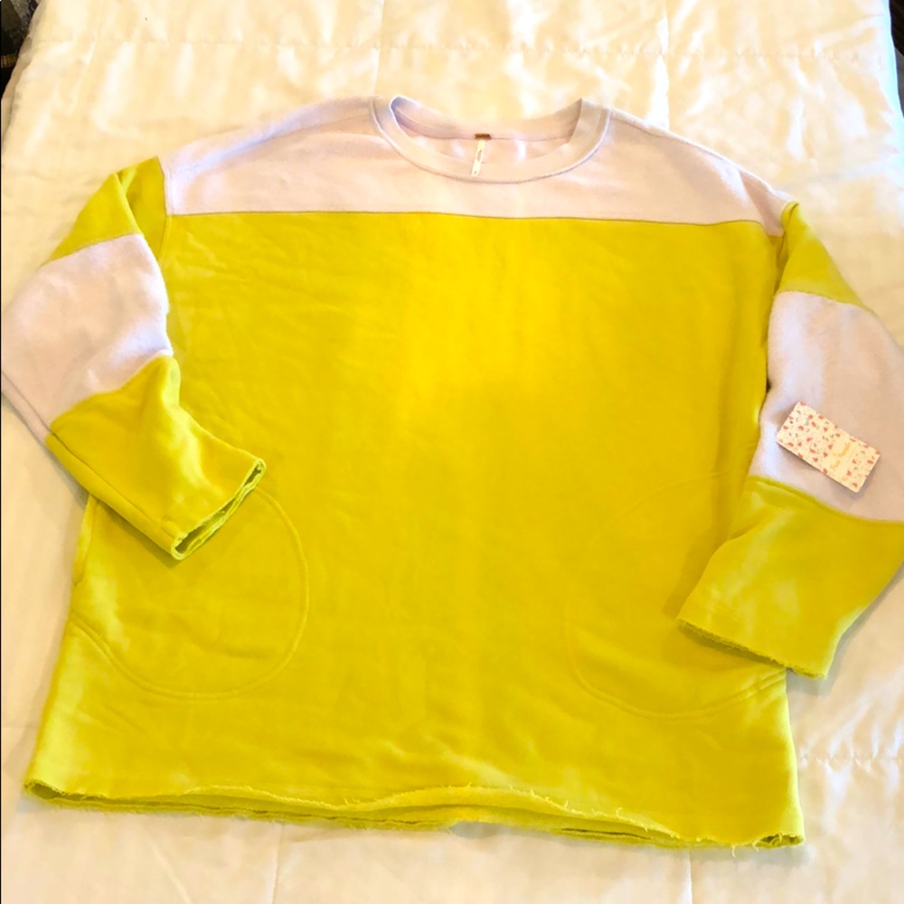Free People Yellow Soft Sweater NWT